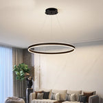 Circle Pendant Chandelier Dimmable LED Lights for Modern Living Room