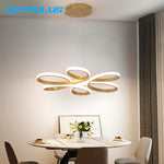 Gold Flower Acrylic Pendant Chandelier - Modern LED Ceiling Light