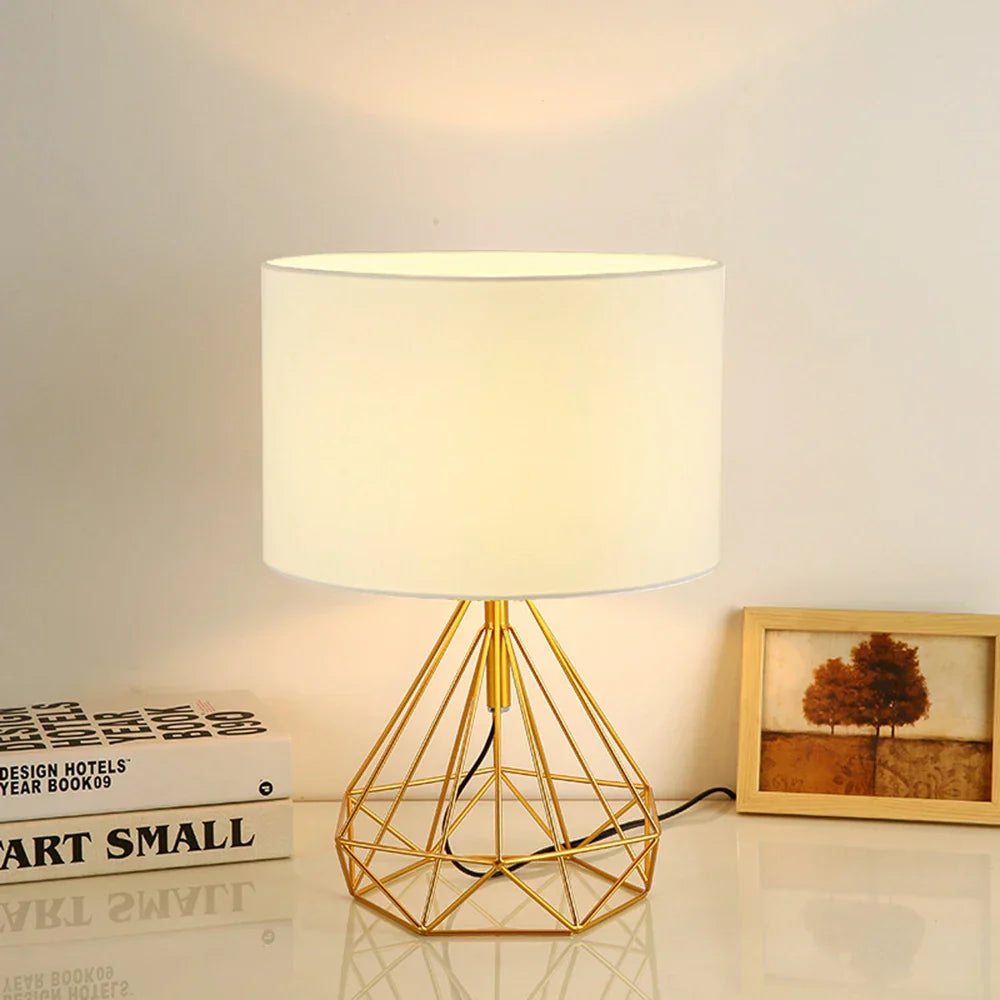 Linen Fabric LED Table Lamp Creative Gift Night Lamp