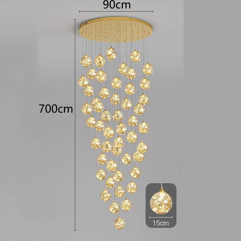 Nordic Stair Chandelier Living Dining Pendant Ceiling Light Indoor Lighting
