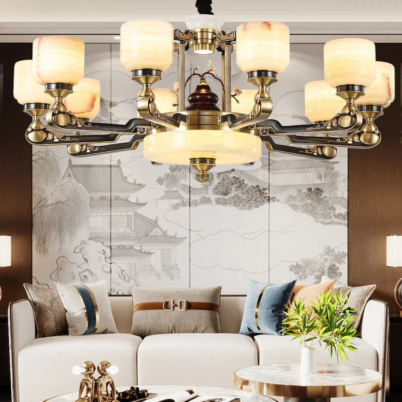 European Crystal Chandelier: Modern Luxury Copper Lighting for Living Room, Restaurant, and Hall.