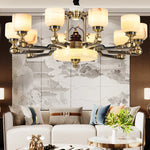 European Crystal Chandelier: Modern Luxury Copper Lighting for Living Room, Restaurant, and Hall.