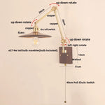 Rotatable Wood Ceramic LED Wall Sconce for Bedroom Study and Bar