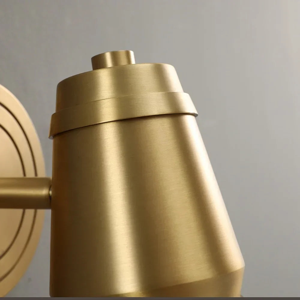 Brass Wall Lamp: Postmodern Minimalist Nordic Style for Bedroom, Apartment, or Living Room