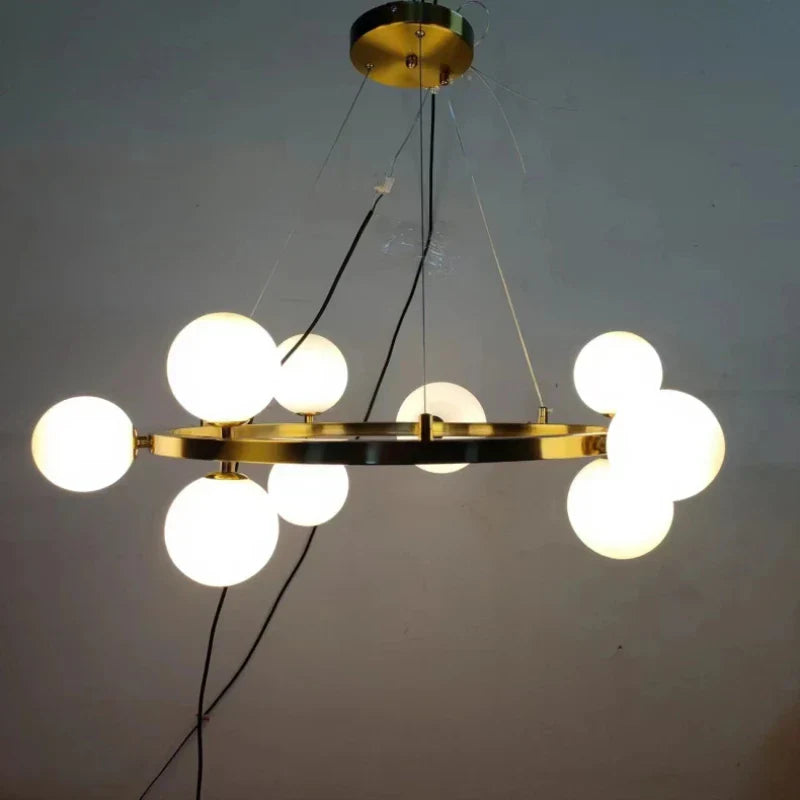 Nordic Glass Ball LED Chandelier Pendant Light for Home Decoration