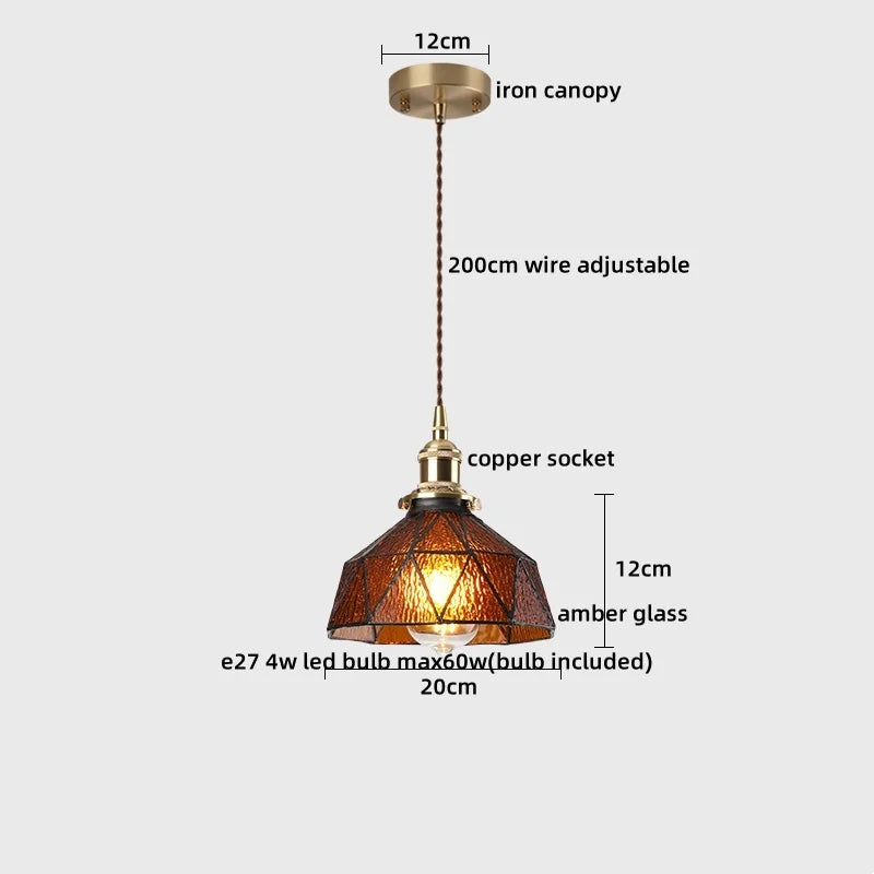 LED Copper Ceramic Pendant Lamp Modern Style Chandelier for Living Dining Bedroom