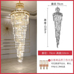 Luxury Crystal Chandelier for Duplex Building, Hotel Lobby, Villa Staircase & Hall