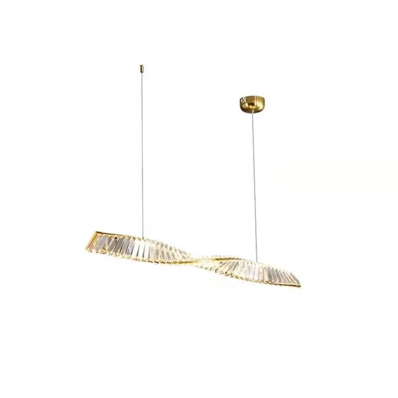 Gold Steel LED Pendant Lights - Luxury Dimmable Suspend Lamp