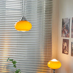 Modern Bauhaus Glass Pendant Chandelier Light for Home Decor in Orange
