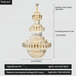 Crystal Chandelier: Villa High Living Room Luxury Lighting