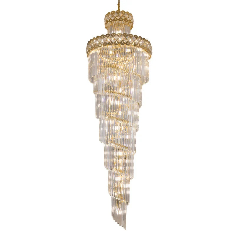 Luxury Crystal Chandelier for Duplex Building, Hotel Lobby, Villa Staircase & Hall