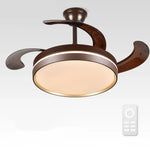 42" Modern Black White LED Ceiling Fan Remote Control Lighting for Dining Room Bedroom