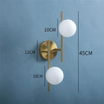 Glass Ball LED Wall Light: Modern Indoor Bedroom Lamp for Home Decor