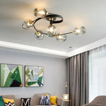 Nordic Glass Chandelier: Bedroom Dining Room Pendant Light Luminaires