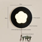 Afralia™ Pumpkin LED Wall Lamp Modern Black Travertine Living Room Stair Light