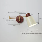 White Pumpkin LED Wall Light Fixture Swing Arm Nordic Modern Wandlamp