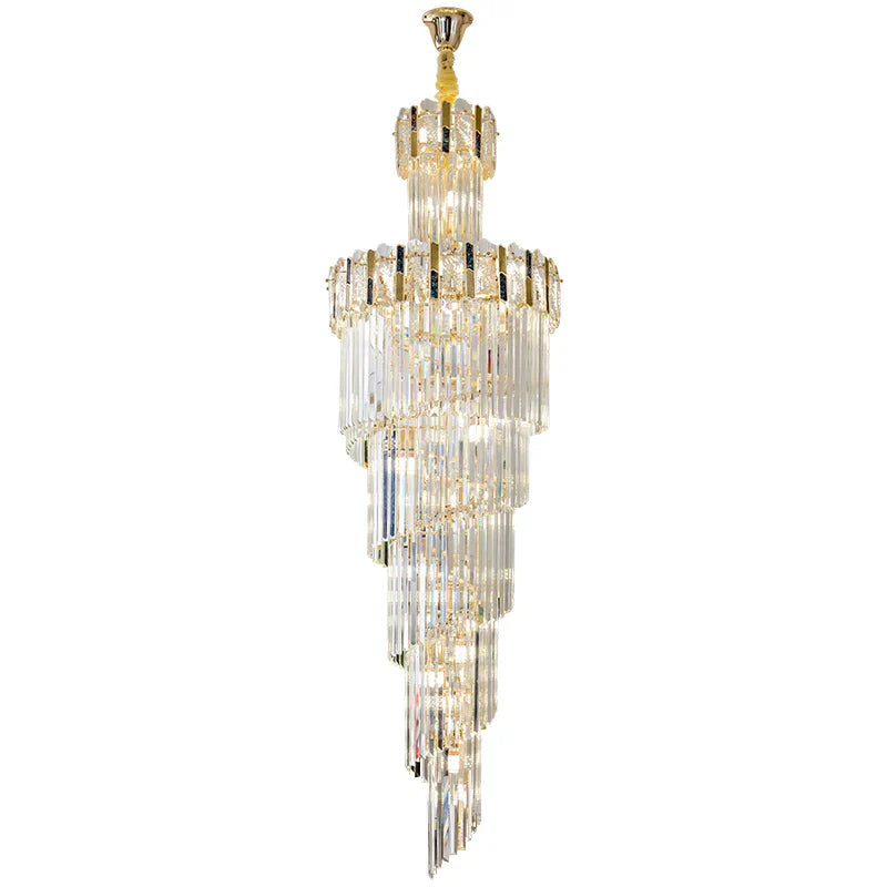 Rotating Crystal Stairwell Chandelier
