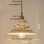 Ceramic Copper Pendant Light Bar Coffee Kitchen E27 Knob Switch LED Fixture