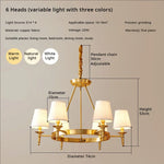 Copper American Chandelier: Luxury Modern Living Room, Dining Room, Bedroom Light