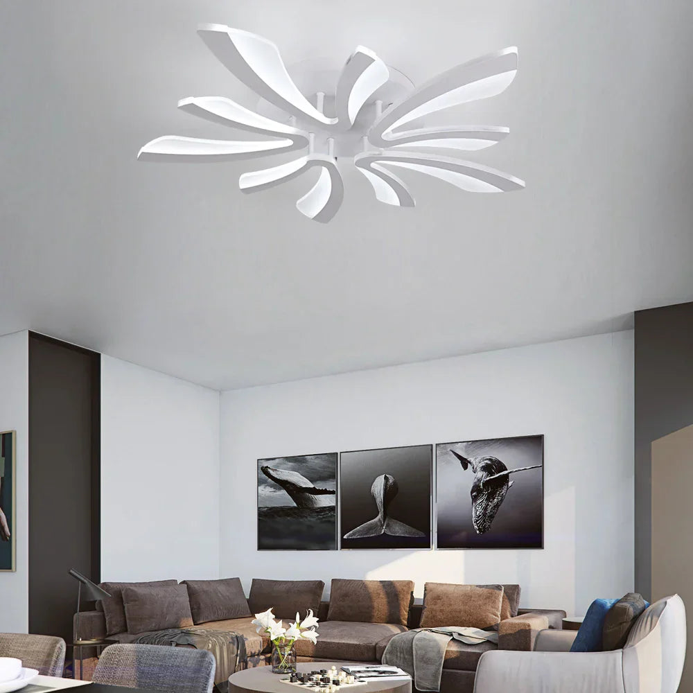 Acrylic LED Chandelier RC Dimming Modern Ceiling Lamp for Living Dining Room