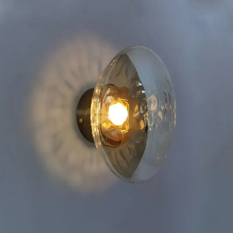 LED Glass Wall Sconce for Living Room Background Lighting