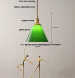 Clear Glass LED Pendant Lamp Modern Nordic Style Adjustable Hanging Light