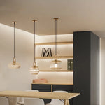 Glass Pendant Lights LED E27 Retro Luxury Hanging Fixtures for Dining Room
