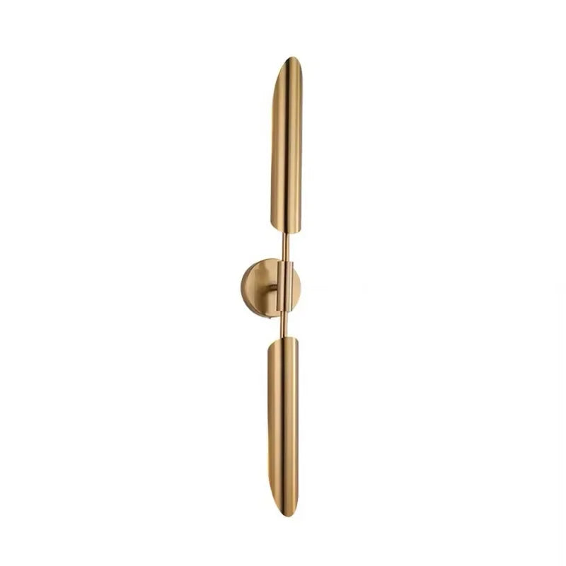 Golden Inclined Tube Wall Lamp for Modern Luxury Decor in Living Room