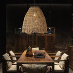 Rattan Weave Pendant Light - Handcrafted Wicker Chandelier for Home Decor