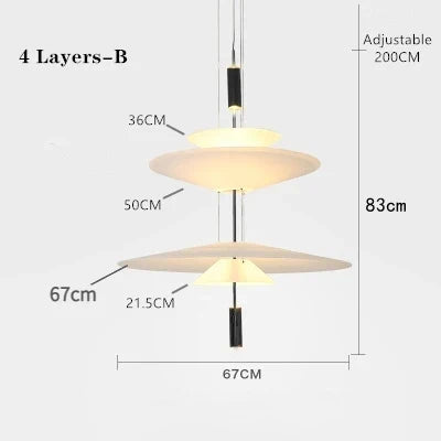 LED Saucer Pendant Light for Home Decor and Living Room