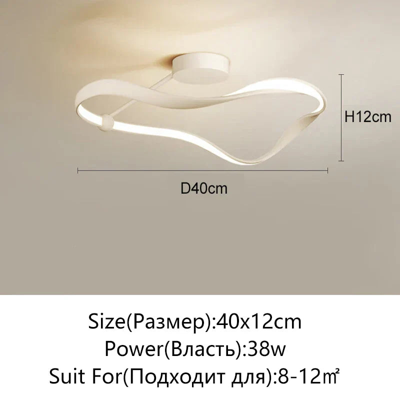 LED Ceiling Light: Modern Minimalist Nordic Design for Bedroom, Living Room, Study, Kitchen & Restaurant