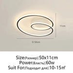 Modern Black & White LED Ceiling Chandelier for Home Decoration