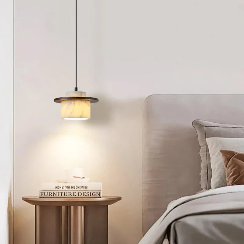 Marble Wood LED Pendant Lamp Modern Interior Nordic Lighting Luminaria