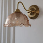 Amber Glass Wall Sconce Vintage Loft LED Vanity Light Fixture
