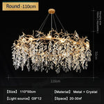 Luxury Crystal Chandeliers: Modern Metal Hanging Lamp for Dining Living Room Hotel Hall