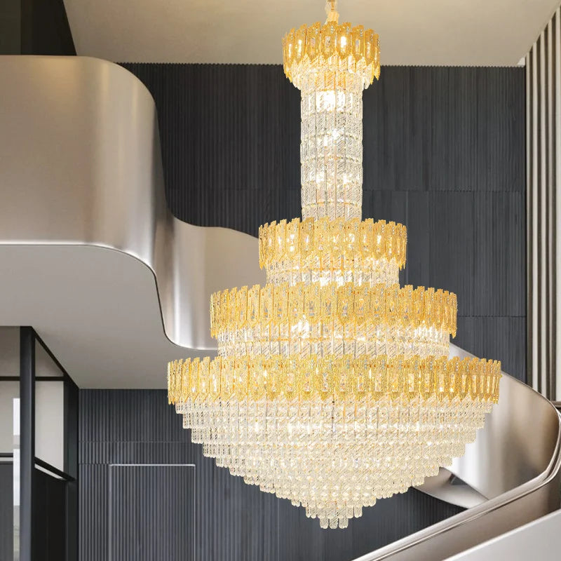 Postmodern Crystal Chandelier for Luxury Living Room and Hotel Lobby
