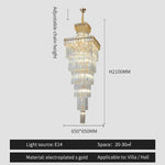 Nordic Duplex Villa Crystal Chandelier for Luxury Spaces
