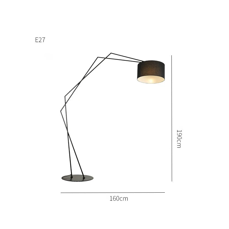 Modern Black Floor Lamp for Living Room & Bedroom Lighting