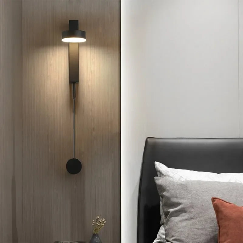 Adjustable LED Wall Lamp Rotation Dimming Switch Indoor Sconce Lighting