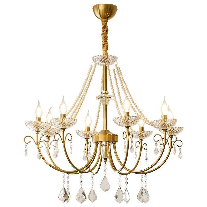 Crystal LED Chandelier Living Room Luxury Lighting E14 Pendant Lamparas