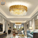 Gold Black Crystal Chandeliers LED Ceiling Light for Luxe Living & Hospitality