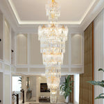 Crystal European Long Chandelier for Elegant Living Room Décor