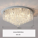Crystal Steel LED Ceiling Chandelier, Modern Art Deco Lighting Fixture