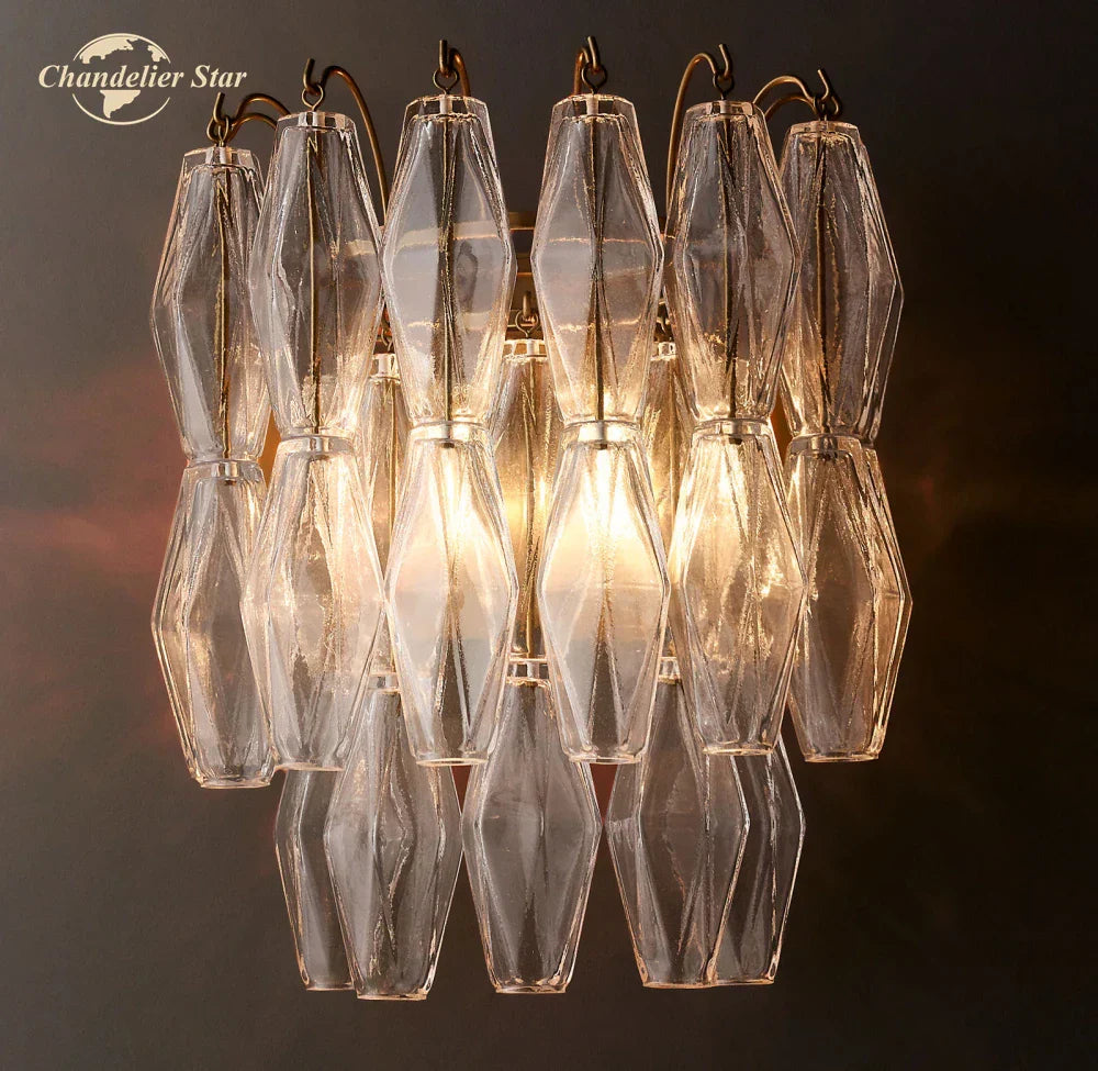 Modern Glass Wall Sconce LED Light Indoor Decor Fixture