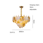 Ginkgo Gold LED Chandelier Fixture for Living Room