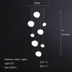 Glass Ball LED Pendant Lights for Home Decor, Living/Dining Room, Bar, & Stairs