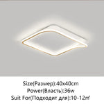Golden LED Ceiling Chandelier: Modern Simplicity for Living, Dining, and Bedrooms