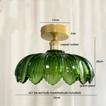 Glass Copper Nordic Ceiling Lamp for Living Room & Balcony.