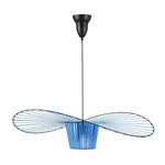 Vertigo Straw Hat Pendant Lamp French Fabric Elegant Designer Lighting