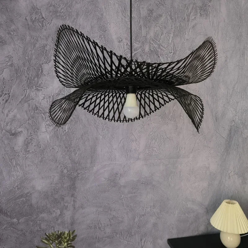 Bamboo Pendant Lights: Japanese Handmade Kitchen Island Chandeliers